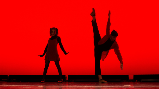 Two dancers on stage