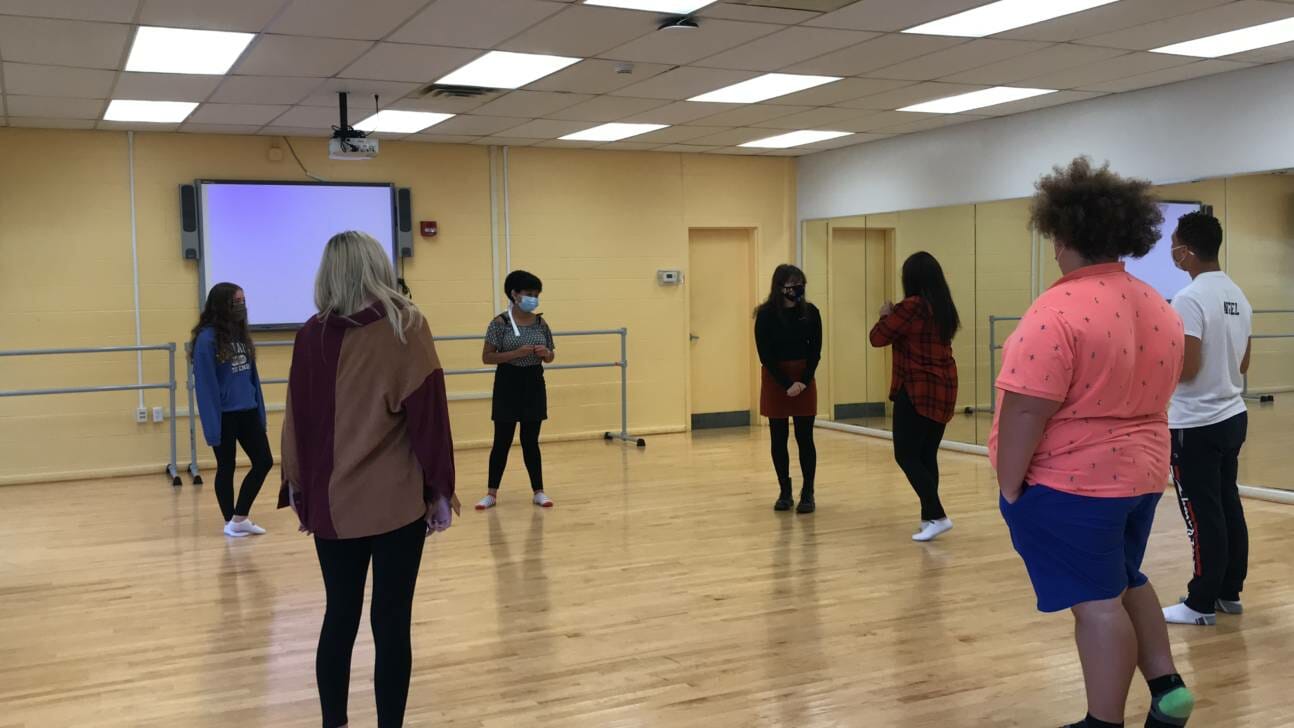 teenagers in dance studio