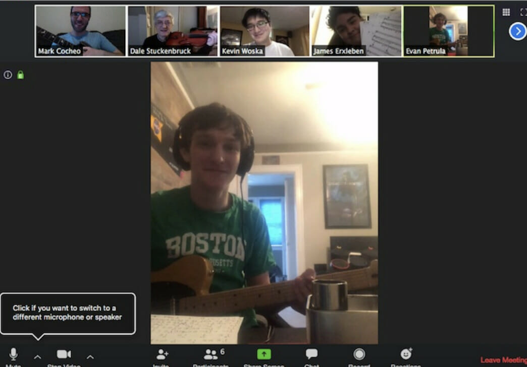 A virtual zoom music class
