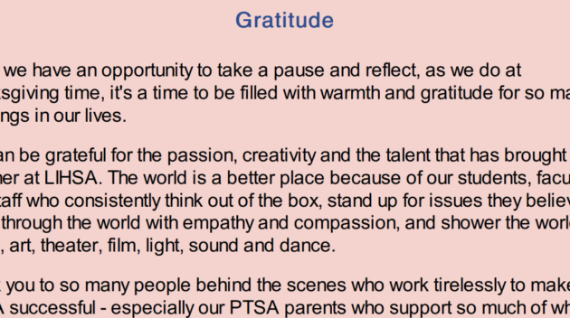 A snippet of the newsletter