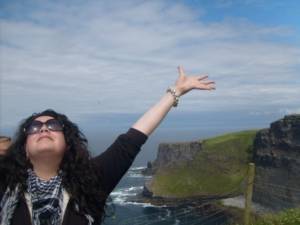 Erica Giglio in Grad School at the Cliff of Moher